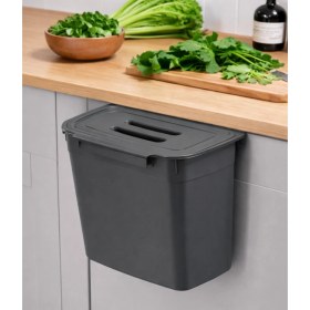 Resim Ovio Ev Yaşam 7 Lt Mutfak Tezgah Üstü ve Dolap Askılı Çöp Kovası Askılı Atık Kutusu 