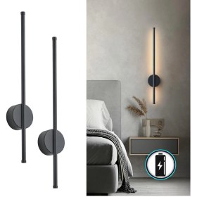 Resim EMG Design Gün Işığı Montajlı Kablosuz Tak Çalıştır Ledli Pilli Aplik Banyo Tablo Ayna Siyah 