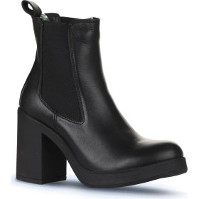 Resim Bueno Shoes Siyah Deri Kadın Topuklu Bot 01WZ3202 01WZ3202 