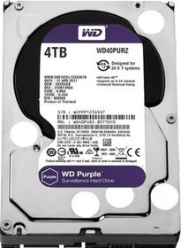 Resim Wd WD40PURZ Purple 3.5'' 4tb Sata 3.0 64MB Cache 7/24 Güvenlik Harddisk 