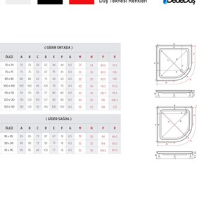 Resim Oval Panelli Duş Teknesi | Mod - 100x100 / Beyaz / Düz 