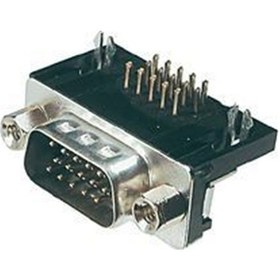 Resim 15'Pin Erkek D-Sub 90 Derece 3Sıra Konnektör 