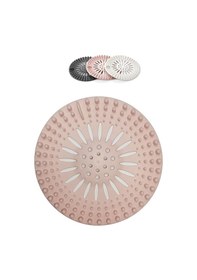 Resim Yuvarlak Süzgeç - Lavabo Süzgeci - Küvet Süzgeci Pembe 