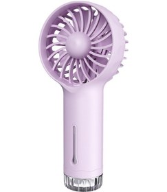 Resim Mini El Tipi Vantilatör, Şarj Edilebilir Küçük Vantilatör Mor 