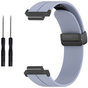 Resim Ximistore9 Garmin Forerunner Serisi 220/230/235/735xt/620/630 İçin Manyetik Katlanabilir Kilitli Silikon Kayış - Lavanta Moru 
