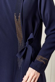 Resim Kadın Büyük Beden Etamin Abaya Ferace - siyah / 4XL 