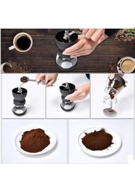 Resim Kahve Değirmeni Öğütücü 2 Hazneli Filtre Kahve Siyah 