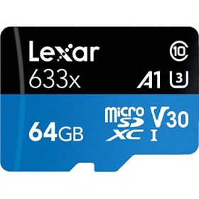Resim Lexar 64Gb 633X Microsdxc Uhs-I U3,A1 W/Adapter 