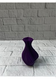 Resim Kalpli Vazo Mor Çok Renkli 