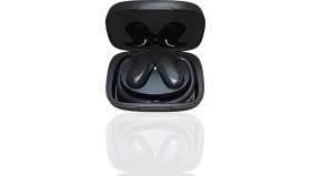 Resim HiFuture FutureMate Pro BT 5.2 IPX5 Su Geçirmez ENC Çevresel Gürültü Engelleme 4 Mikrofonlu Open-Ear Kablosuz Kulak İçi Kulaklık Siyah 