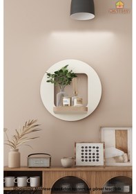 Resim Ahşap Dekoratif Duvar Rafı Mtsv-386 Beyaz 