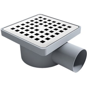 Resim sofdekor Krom Yer Süzgeci 10x10 cm Yatay Çıkış 50mm 