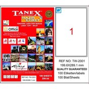 Resim Tanex Laser Etiket 100 YP 199.6x289.1 Laser-Copy-Inkjet TW-2001 