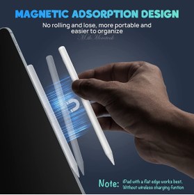 Resim m.tk moveteck Ipad Için Avuç Içi Red Etme Özellikli Magnetik Şarj Destekli Stylus Eğim Çizim Proje Yazı Kalemi Pen 