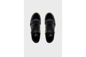 Resim Giuseppe Zanotti Kadife Detaylı Fermuarlı Deri Sneaker Ayakkabı Erkek Ayakkabı RU50026 