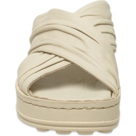 Resim Mammamia D25yt-1430 Günlük Krem Kadın Terlik Krem 