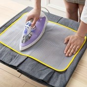 Resim Dayanıklı Polyester Ütüleme Filesi - Yüksek Isıya Dayanıklı, Yapışmaz, Giysileri ve Ütüyü Korur, Temizlemesi Kolay, Rastgele Renk (Yeşil/Mor/Beyaz) 