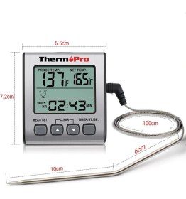 Resim ThermoPro Dijital Problu Et Barbekü Gıda Termometresi 