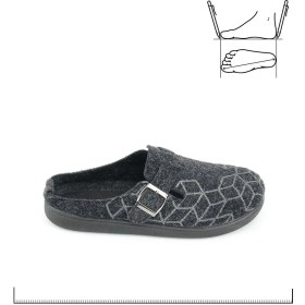 Resim Gezer 14622 Erkek Kışlık Keçe Ev Halı Terliği 