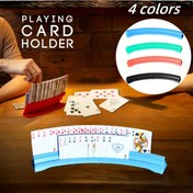 Resim Eller Serbest Oynama Kart Tutucu - Çift Destekli Katlanabilir Kart Rafı - Poker Standı Kolay Oyun Kartları İçin 