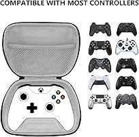 Resim GEEKRIA Travel Case Compatible with Switch Pro/RAZER V2 Pro/Victrix/Luna/Steam Controllers Carrying Case Gaming Accessories Game Protective Cover Storage Case Hard Shell Carrying Bag 