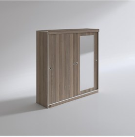 Resim Kenzlife Gardırop Sürgülü Kapaklı Kapılı 180 Papatya Crd Aynalı Gardolap Dolap 