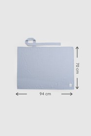 Resim Organik Pamuk Müslin Mavi Emzirme Önlüğü - Mavi / One Size 