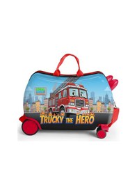 Resim Coral High Kids İtfaiye Desenli Otur-çek Çocuk Valizi 16373 Kırmızı 