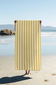 Resim Dijital Baskı Plaj Deniz Havlusu Renkli Çizgili Desen Peştamal HVL0223 