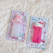 Resim Sanrio Hello Kitty & My Melody Japon Anime Makyaj Organizatörü - Pastel Pembe veya Şeffaf, Taşınabilir Kozmetik Çantası, Kürdanlık, Banyo İçin Sevimli Masa Dekoru Hediyesi, Sanrio Hayranları için, Karakter Temalı, Sağlam Kap, Dekoratif Tasarım, Kawaii Estetiği, Hafif Kozmetik Kutusu, Kawaii Severler 