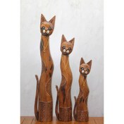 Resim Ahşap 3'lü Kedi Seti 1 Metre Model 1 