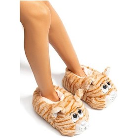 Resim Twigy Pompik Kadın,Garson Boy Hayvanlı Panduf Bej 36/41 EE0536 Bej 