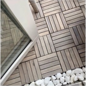 Resim Df Home Ahşap Yer Karosu Renk Organik Beyaz 30X30 (10 Adet=0.9m2) 