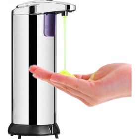 Resim Sunsky 250 ml Paslanmaz Çelik Otomatik Sabunluk Kızılötesi Sensör Sabunluk (Yurt Dışından) 