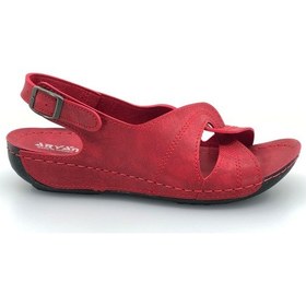 Resim Aryan 54-460 Kadın Ortapedic Sandalet Kırmızı 