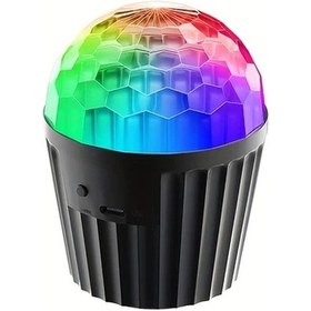 Resim Cloud011 Ems-043 Disko Topu Işık, Ses Duyarlı Parti Lambası, Rgb Led Dj Işığı, Dekoratif 