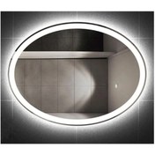 Resim EagleMırror 110x70cm Elips Dekoratif Banyo Duvar Aynası Ledli Banyo Duvar Aynası Salon Duvar Aynası 