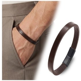 Resim Premium Kahverengi Pu Deri Zamak Erkek Bileklik 31833b16d1 - 21 Cm Kahverengi 