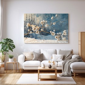 Resim Kış Çiçekleri - 100x70 