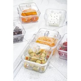 Resim Ews Akrilik Şeffaf 6’lı Kapaklı Kahvaltılık Kahvaltı Seti & Saklama Kabı (Cam DEĞILDIR)-1825 
