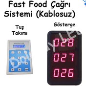 Resim Fast Food Sıra Cihazı 3 Satır Kablosuz Fast Food Sıra Cihazı 