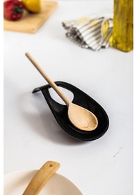 Resim Akrilik Siyah Tezgah Üstü Kirli Kaşıklık & Kepçe Altlığı Karışık Renkli 