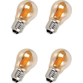 Resim Heka LED Filament Rustik Ampul 6W Gün Işığı - 4 Adet 