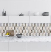 Resim Mutfak Tezgah Arası Folyo Fayans Kaplama Folyosu Soyut Mermer Taş 