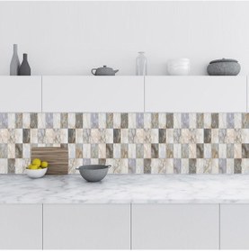 Resim Mutfak Tezgah Arası Folyo Fayans Kaplama Folyosu Soyut Mermer Taş 