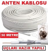 Resim Lnb Elenbi Uydu Cihazı Kablosu 30 Metre Hazır Uçlu Anten Kablosu 