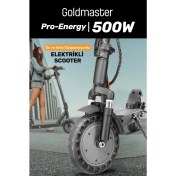 Resim Goldmaster Pro-Energy 500W Ön Arka Süspansiyon 10” Patlamaz Tekerlikli Elektrikli Scooter 