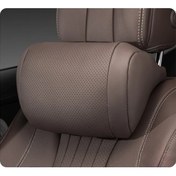 Resim Dashanshop Lüks Nappa Başlık Yastığı Ve Bel Desteği Brown Ergonomik Boyun Kolçak Hafif 