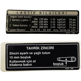 Resim Honda Titan Zincir Kapak Etiketi 