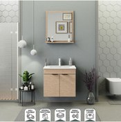 Resim BIANI Fix Arya 65 cm Banyo Dolabı Renk Aybe Bej 